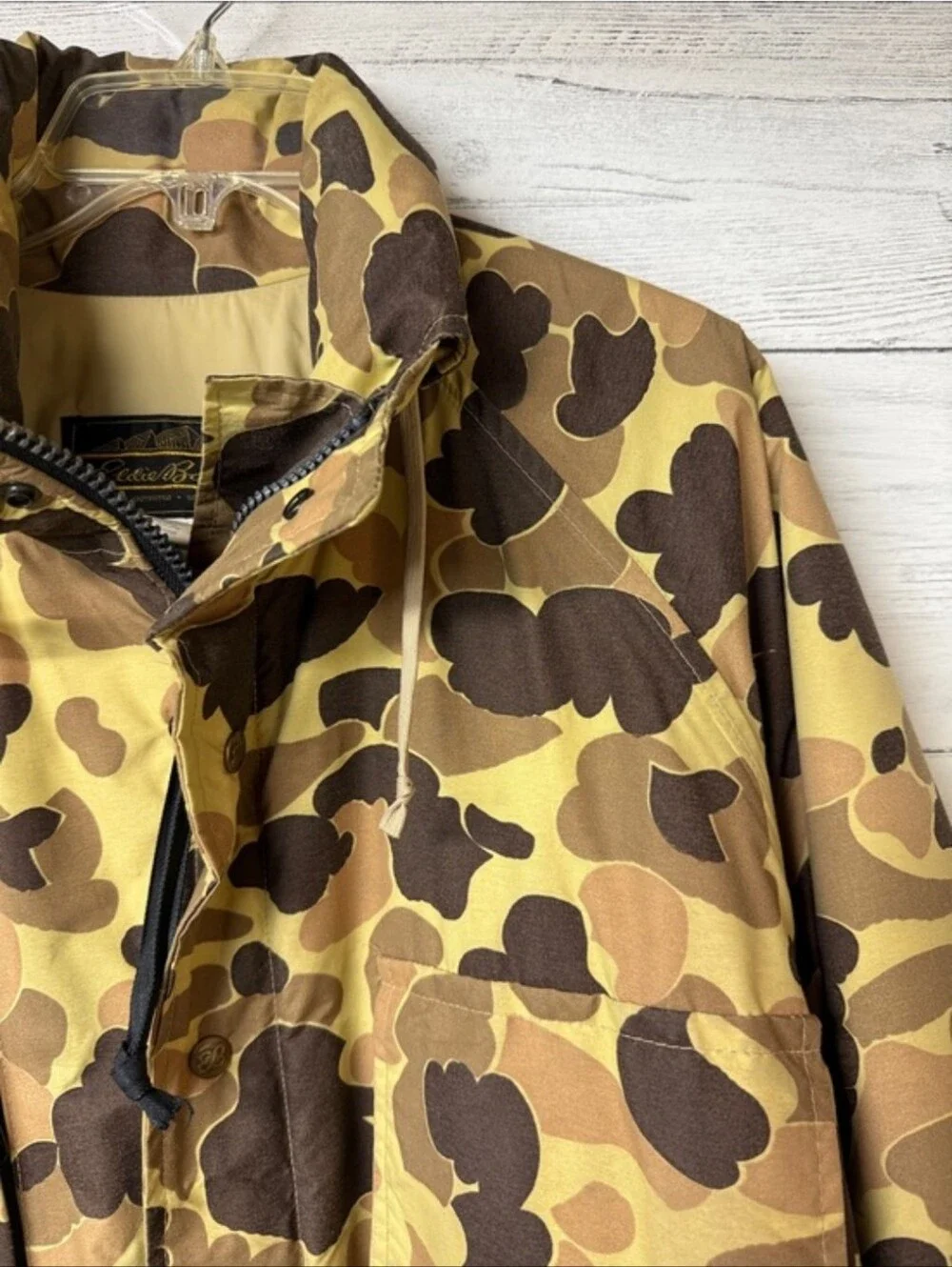 Men's Vintage Eddie Bauer Goretex Camouflage Field Jacket - Brown/Khaki XL